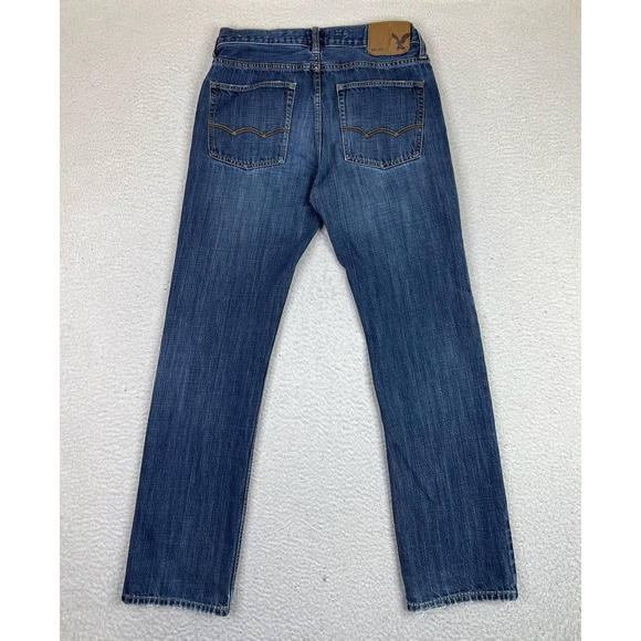 American Eagle Original Straight Jeans Mens 29x32 Medium Wash Denim - Picture 2 of 14